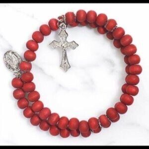 Rose Scented Wrap Style Rosary Bracelet